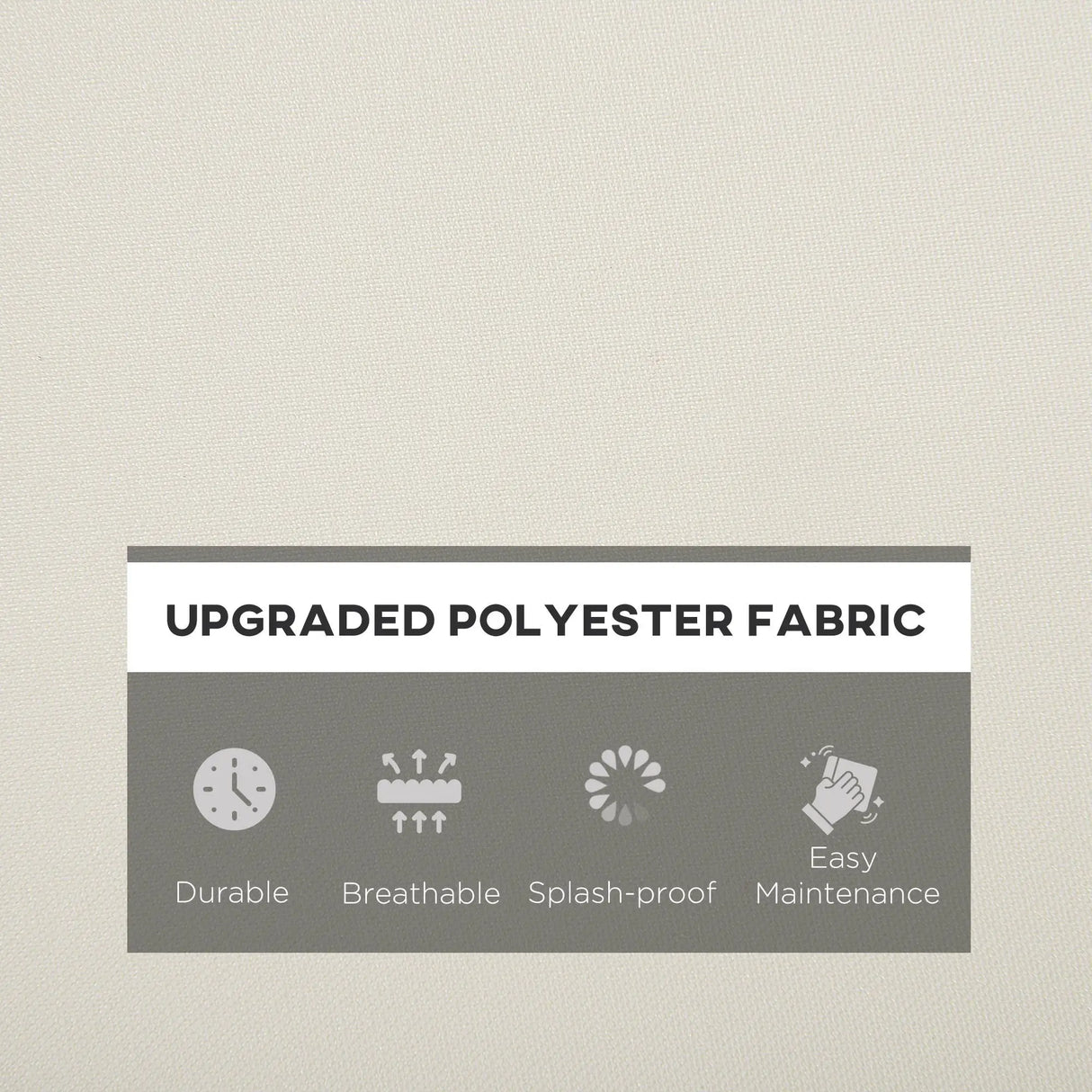 Outsunny Outdoor Cushion Pad Set for Rattan Furniture, 7 Piece Garden Furniture Cushions ONLY, Cream