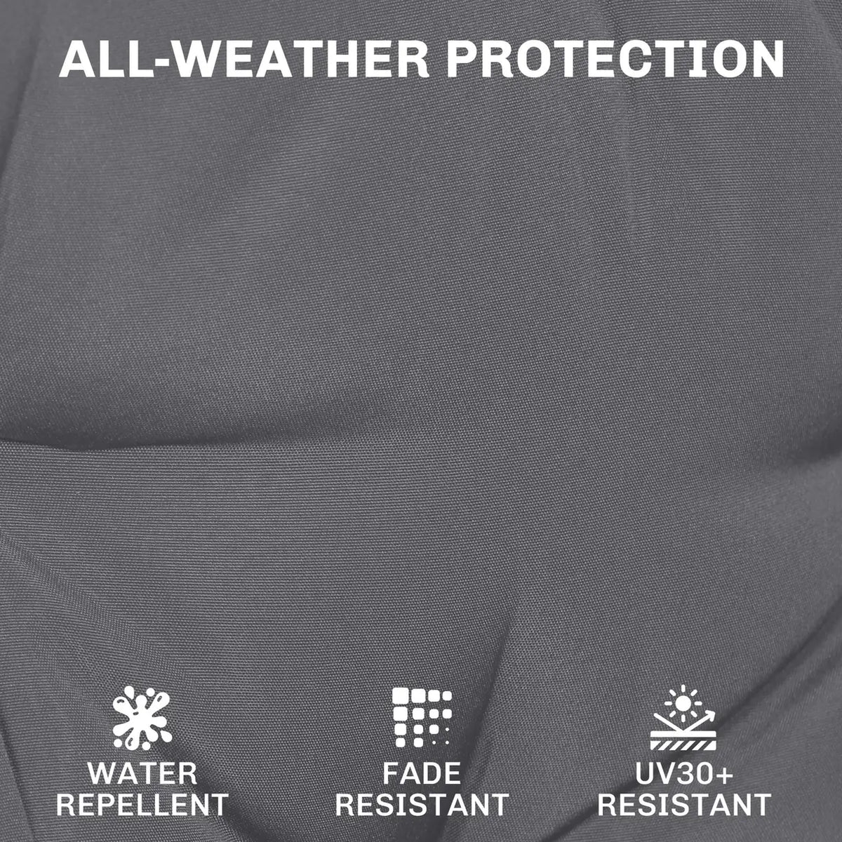 Outsunny Outdoor Chair Seat Cushions Set of 2, Garden Chair Cushions with 7cm Thick Foam & Ties, Dark Grey
