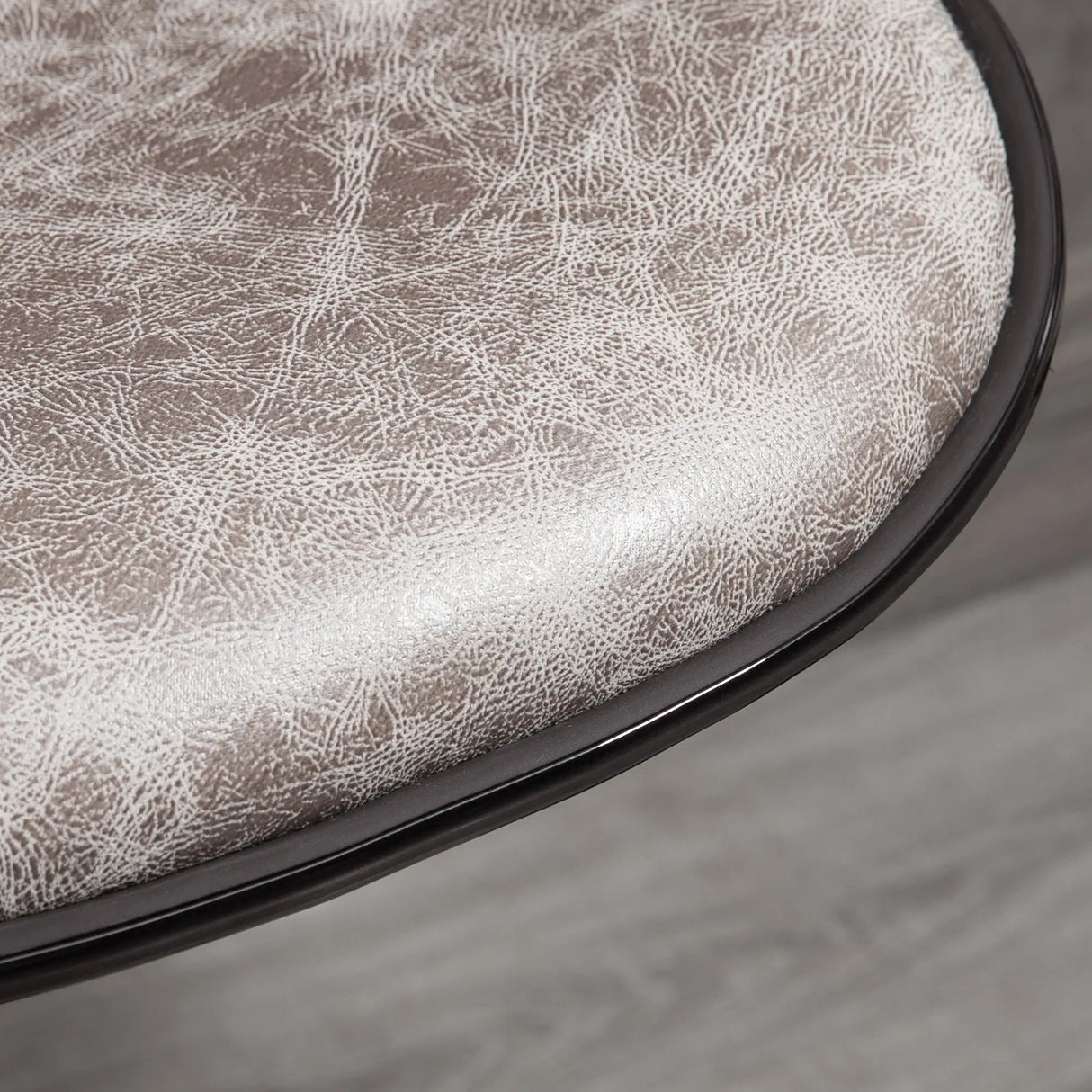 HOMCOM Bar Stool Set of 2 Microfiber Cloth Adjustable Height Armless Chairs with Swivel Seat, Grey