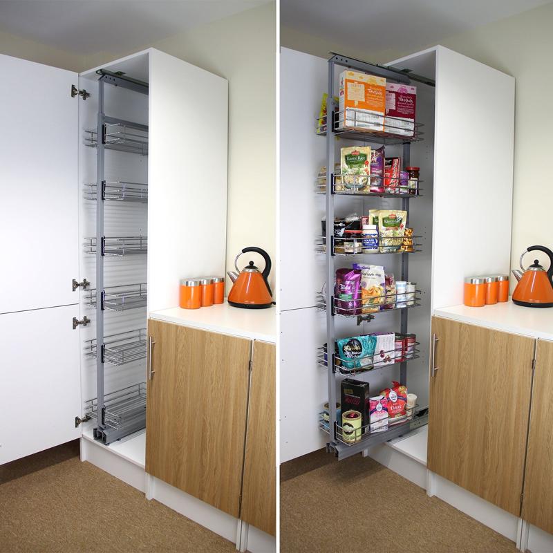 KuKoo Pull Out Soft Close Kitchen Larder 170-195cm High