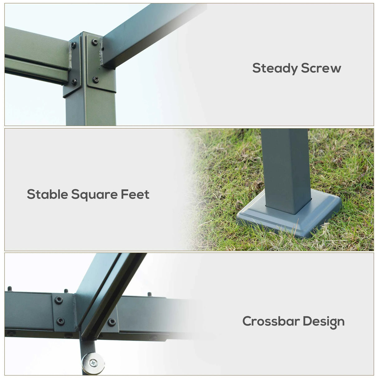 Outsunny 3 x 2m Metal Outdoor Pergola with Retractable Roof, Outdoor Gazebo Canopy Shelter with Drainage Holes for Garden, Patio, Lawn, Grey