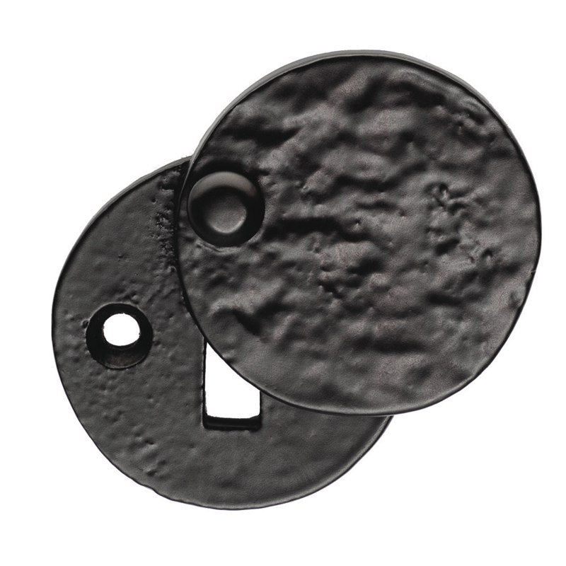 ESCUTCHEON - LOCK PROFILE ROUND COVER FACE FIX - BLACK ANTIQUE - 40mm - EACH