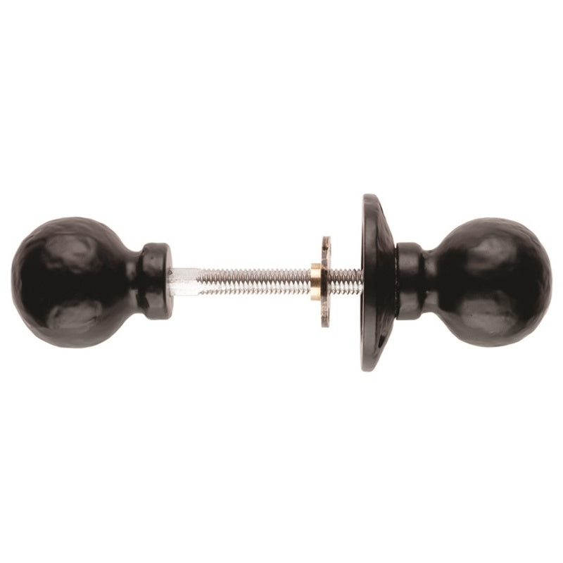 BALL RIM KNOB FURNITURE ( 60MM ROSE / 45MM KNOB ) - BLACK ANTIQUE - 60 R/45 K - PAIR