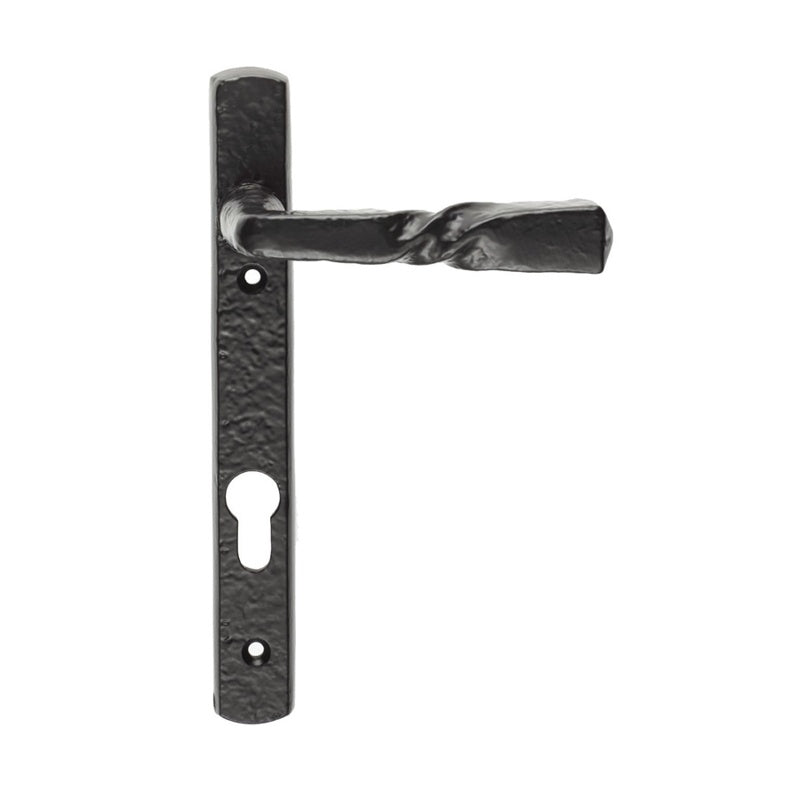 NARROW PLATE - STRAIGHT LEVER FURNITURE - BLACK ANTIQUE - 218MM X 29MM - PAIR