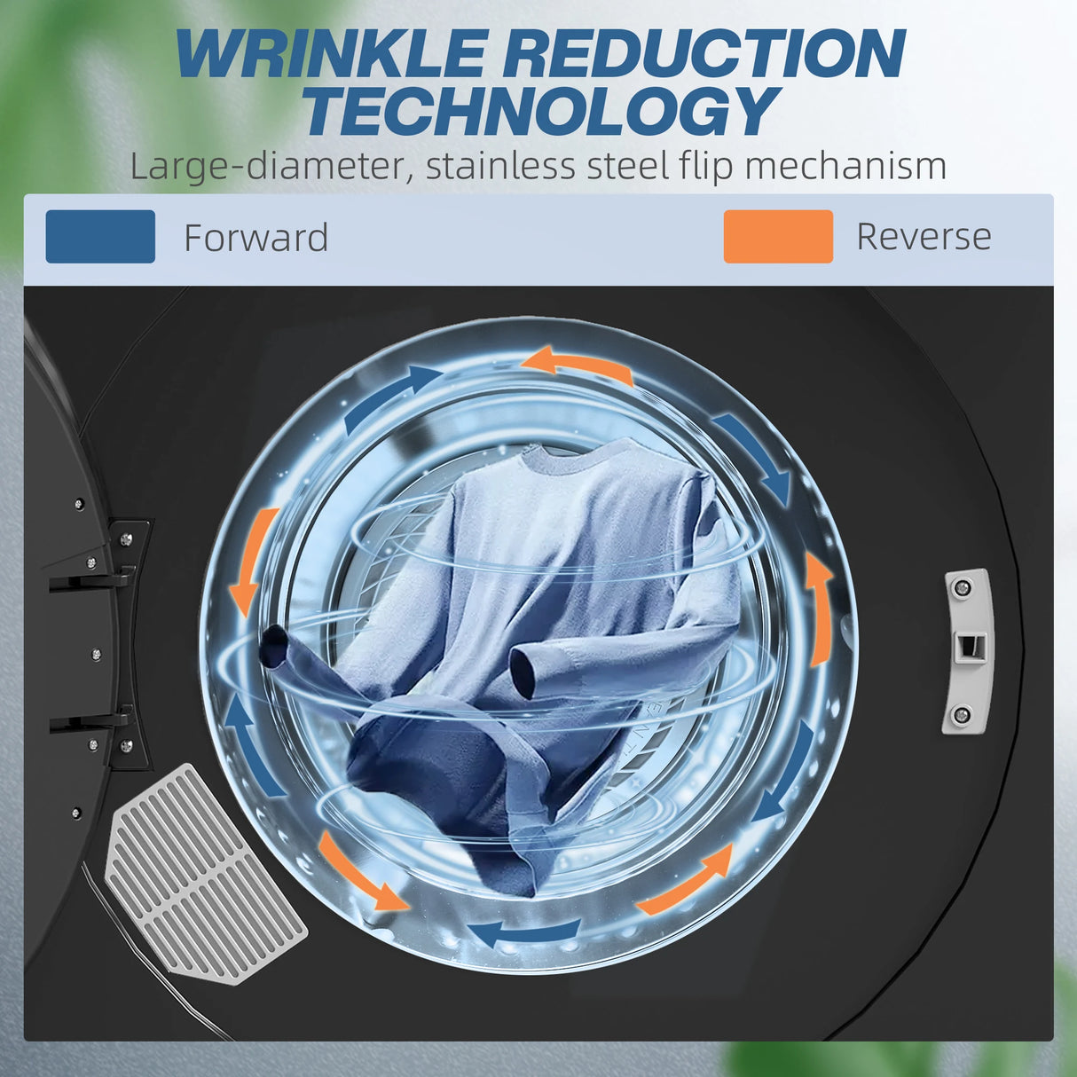 HOMCOM 4kg Compact 40-60 Tumble Dryer - Black