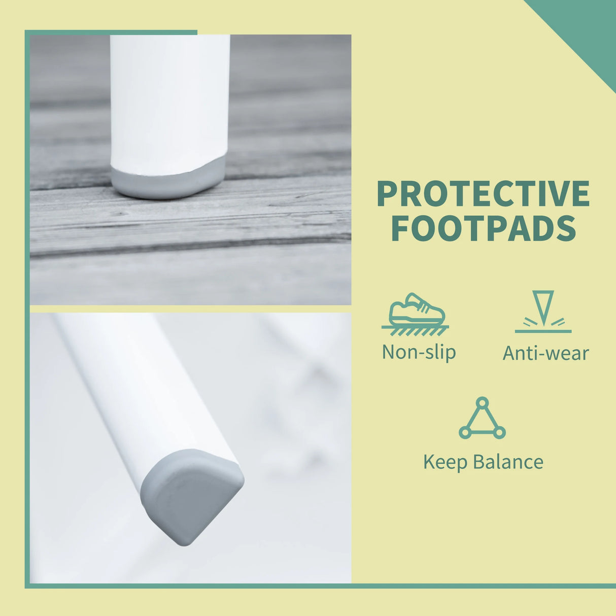 Outsunny 2pcs Garden Furniture Set Outdoor Furniture Set Dining Table, 1 Lounge Chair and 1 Garden Side Table White