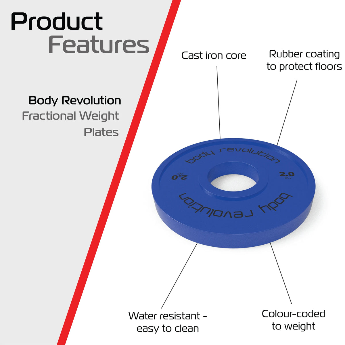 Fractional Bumper Plates 2 x 2kg