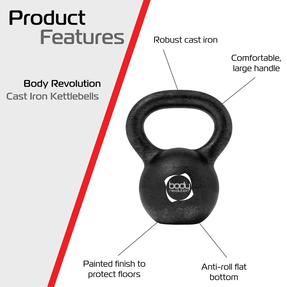 Body Revolution Cast Iron Kettlebells 10kg