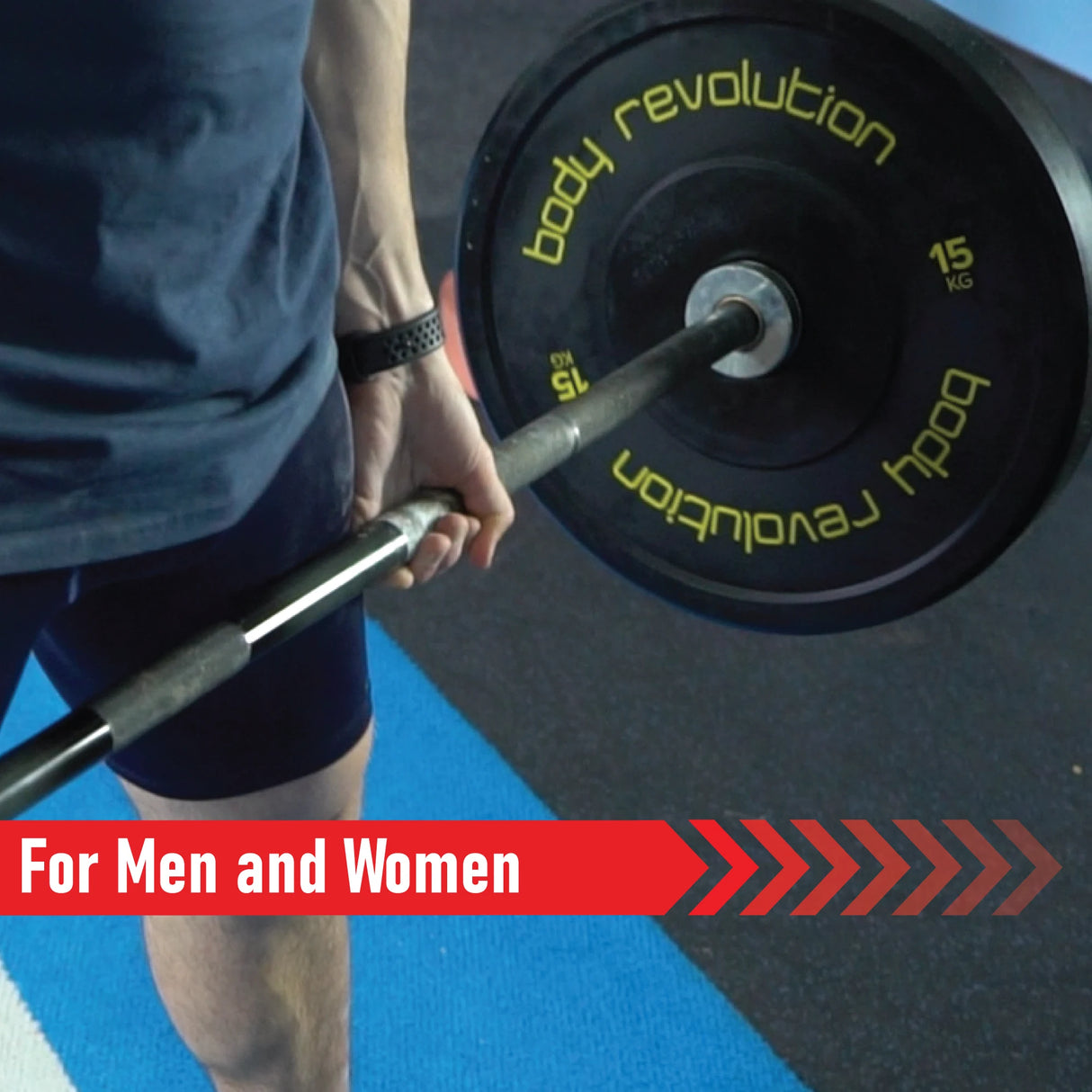 Body Revolution Olympic Weight Plates - Rubber-Coated, IWF Standard, 2-Inch Barbell Compatible, Color-Coded Bumper Plates for Strength Training 30kg SET (2x5kg + 2x10kg)