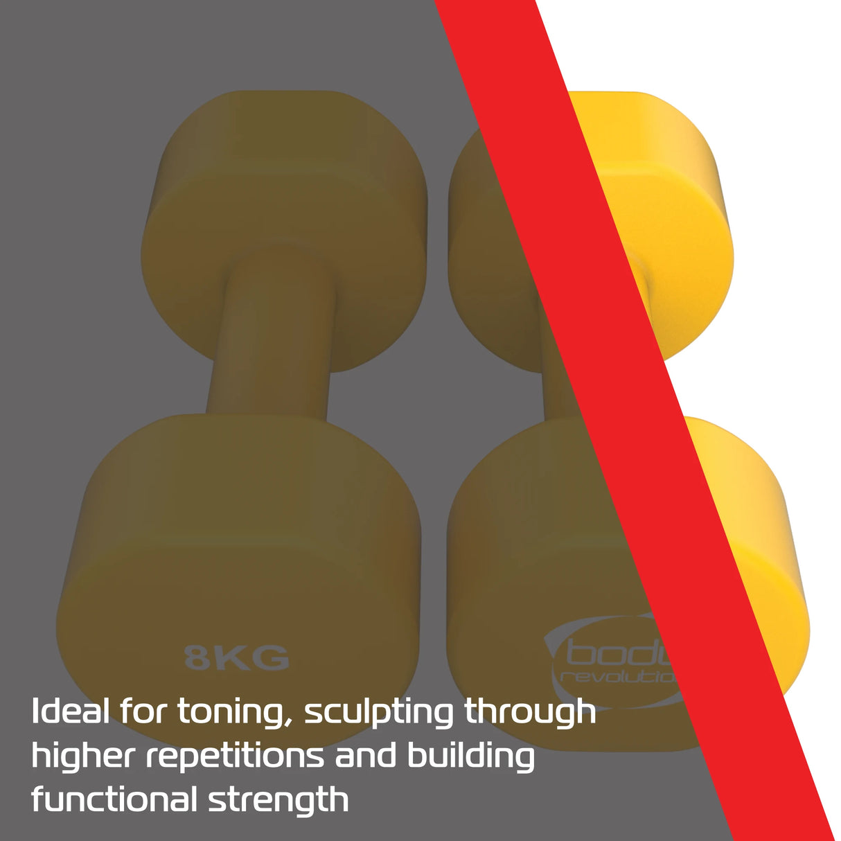 2 x 8KG Neoprene dumbbells