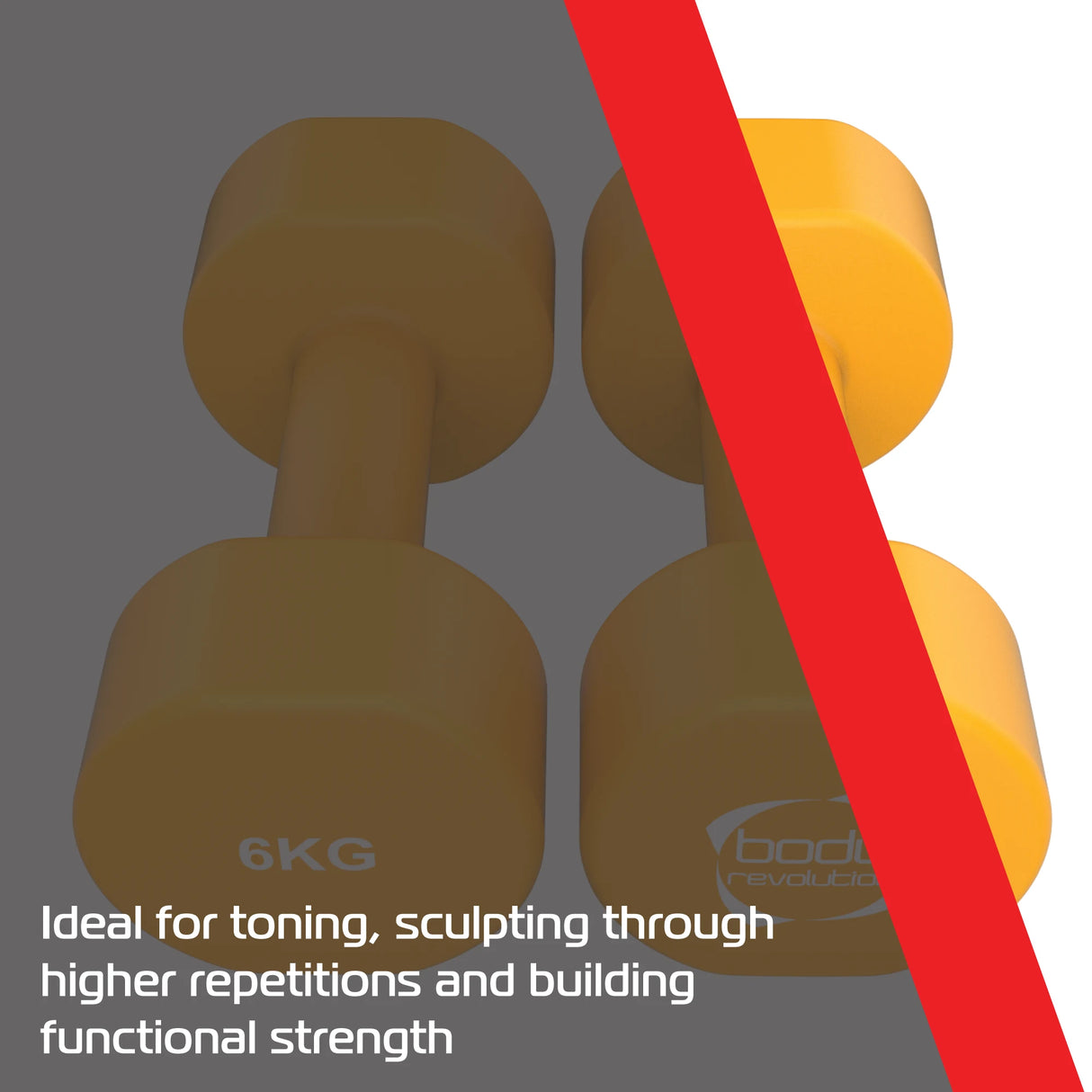 2 x 6KG Neoprene dumbbells