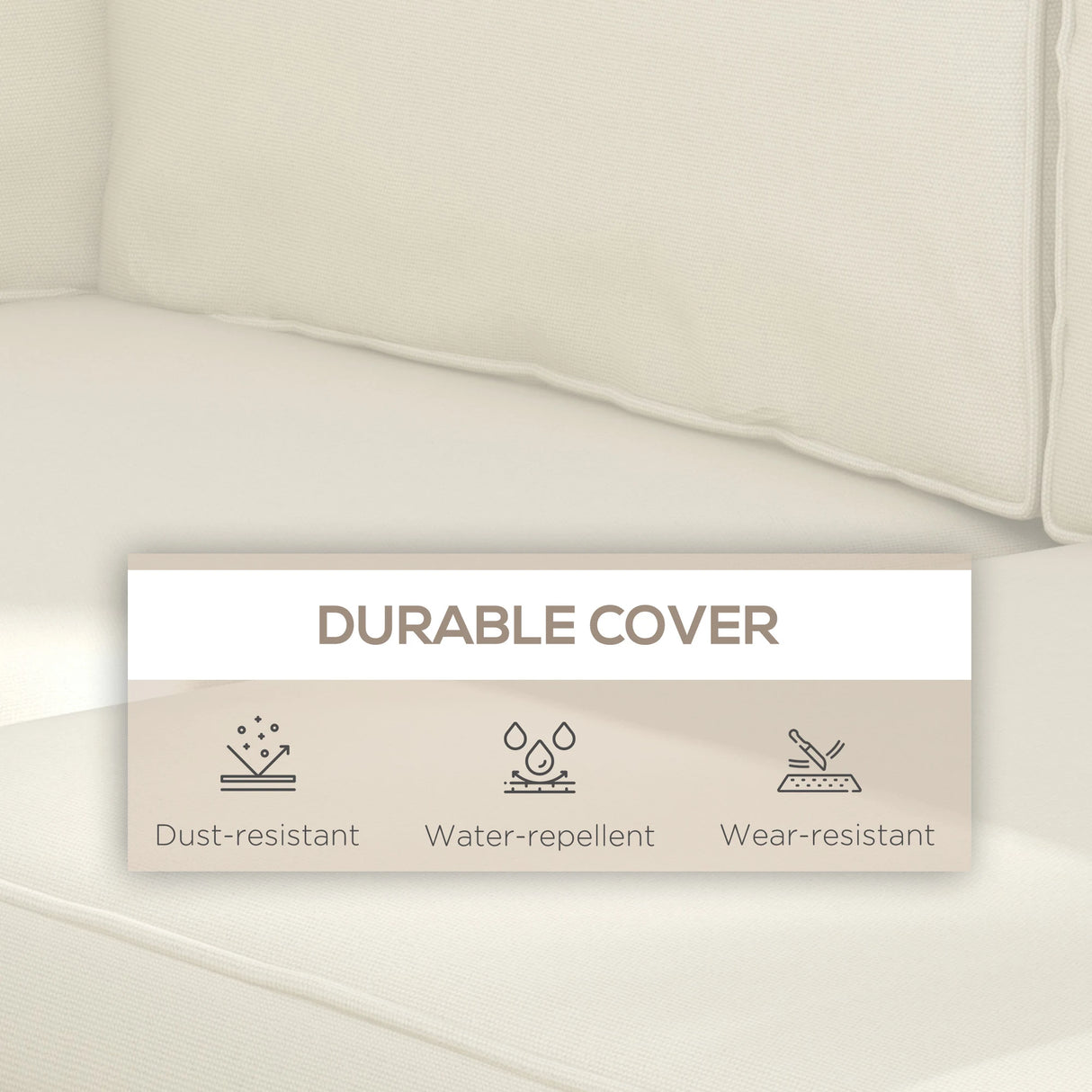 Outsunny Set of 14 Dining Set Cushions - Cream