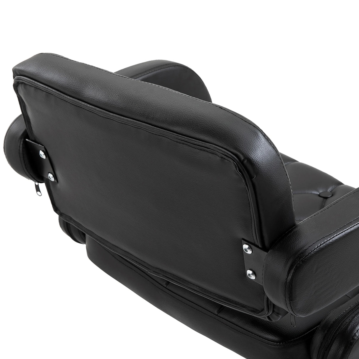 Set of 2 PU Leather Upholstered Swivel Bar Stool, Height Adjustable Barstool with Back, Armrest, Footrest for Kitchen