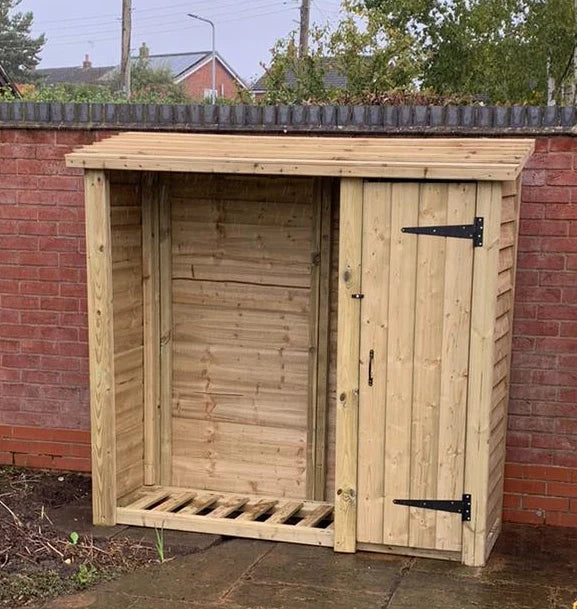 HEAVY DUTY LOG STORE WITH TOOL SHED 6X6 (HEIGHT FT X WIDTH FT)
