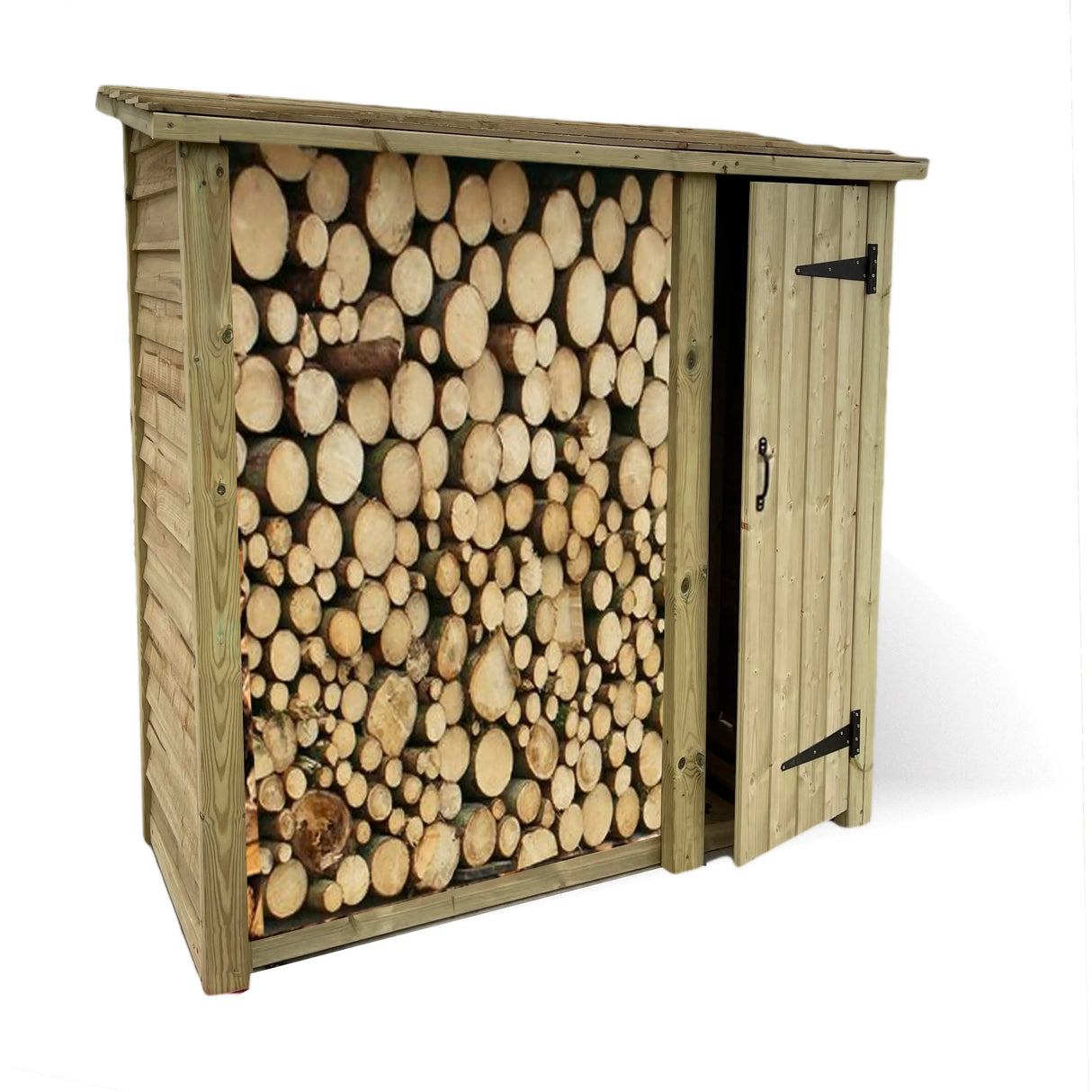 HEAVY DUTY LOG STORE WITH TOOL SHED 6X6 (HEIGHT FT X WIDTH FT)
