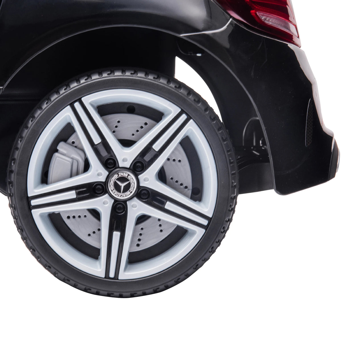 HOMCOM Benz SLC 300 Licensed 12V Kids Electric Ride On, with Music, Remote Control, LED Headlights, Horn, Black