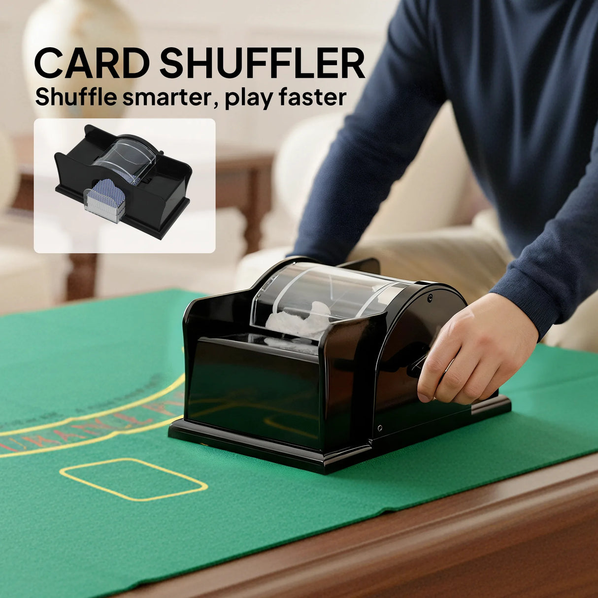 SPORTNOW 300-Piece Poker Chips Set with Card Shuffler, Card Shoe, Case, Casino Texas Holdem Poker Set with Mat, Silver Tone