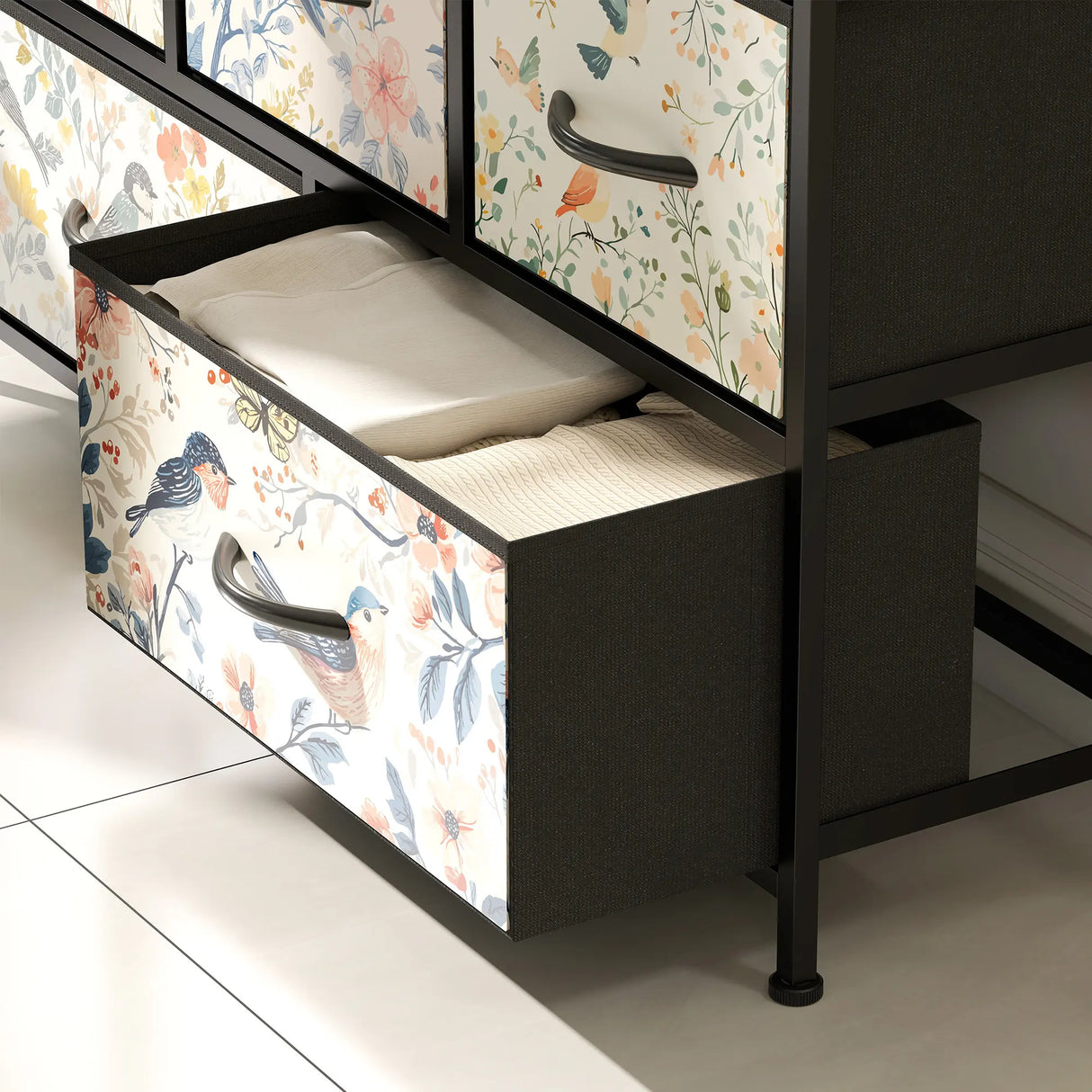 HOMCOM 5-Drawer Chest of Drawers - White