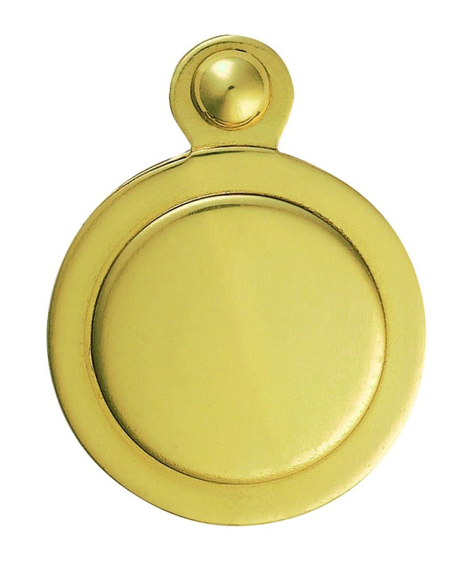 ESCUTCHEON - LOCK PROFILE VICTORIAN ROUND COVER FACE FIX - POLISHED BRASS - 32MM - EACH