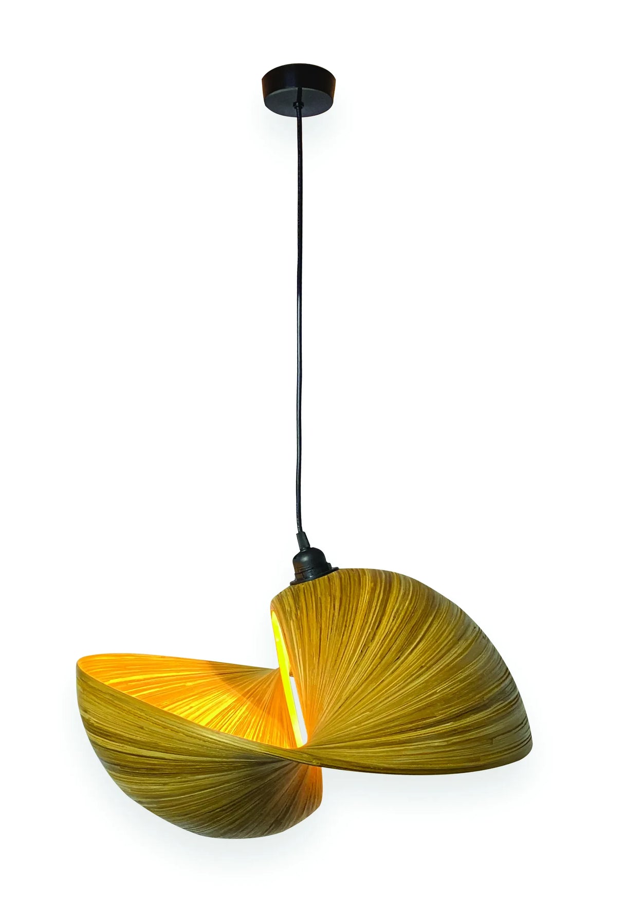 WOODEN DOUBLE SEA SHELL LAMPSHADE 50CM