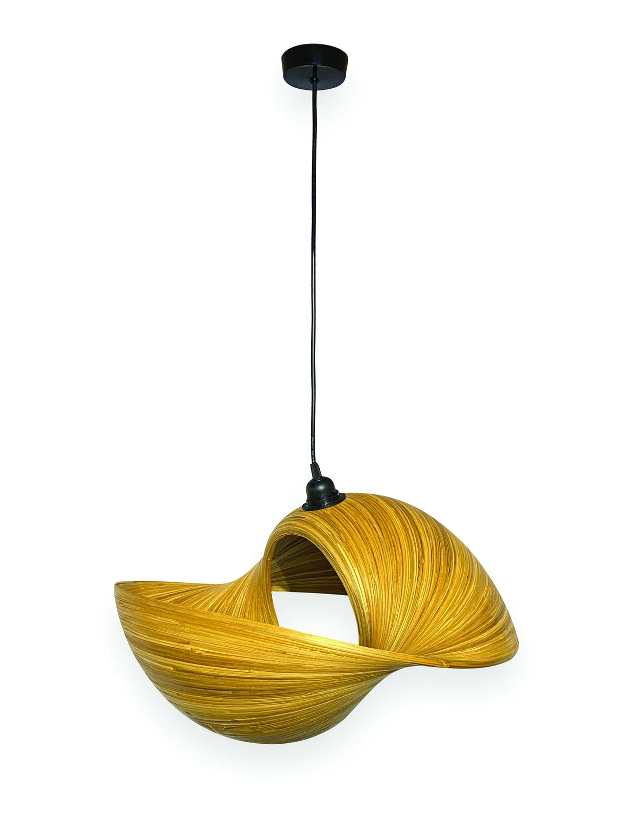 WOODEN DOUBLE SEA SHELL LAMPSHADE 50CM