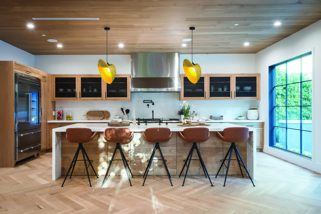 WOODEN SEA SHELL LAMPSHADE 30CM