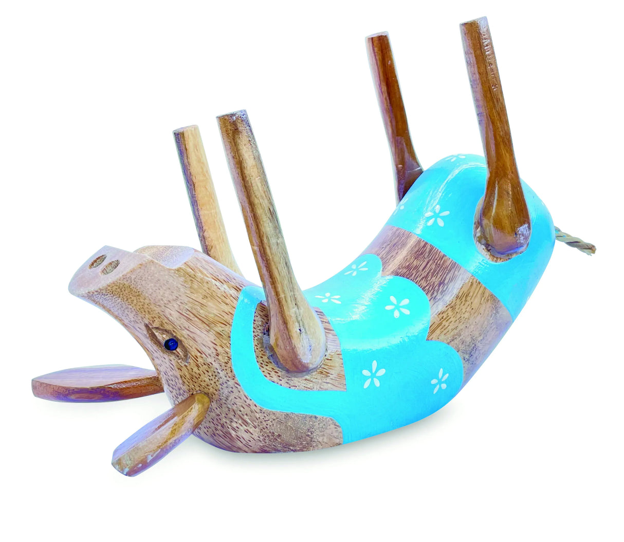 WOODEN PIG BOTTLE HOLDER (Random Colours)