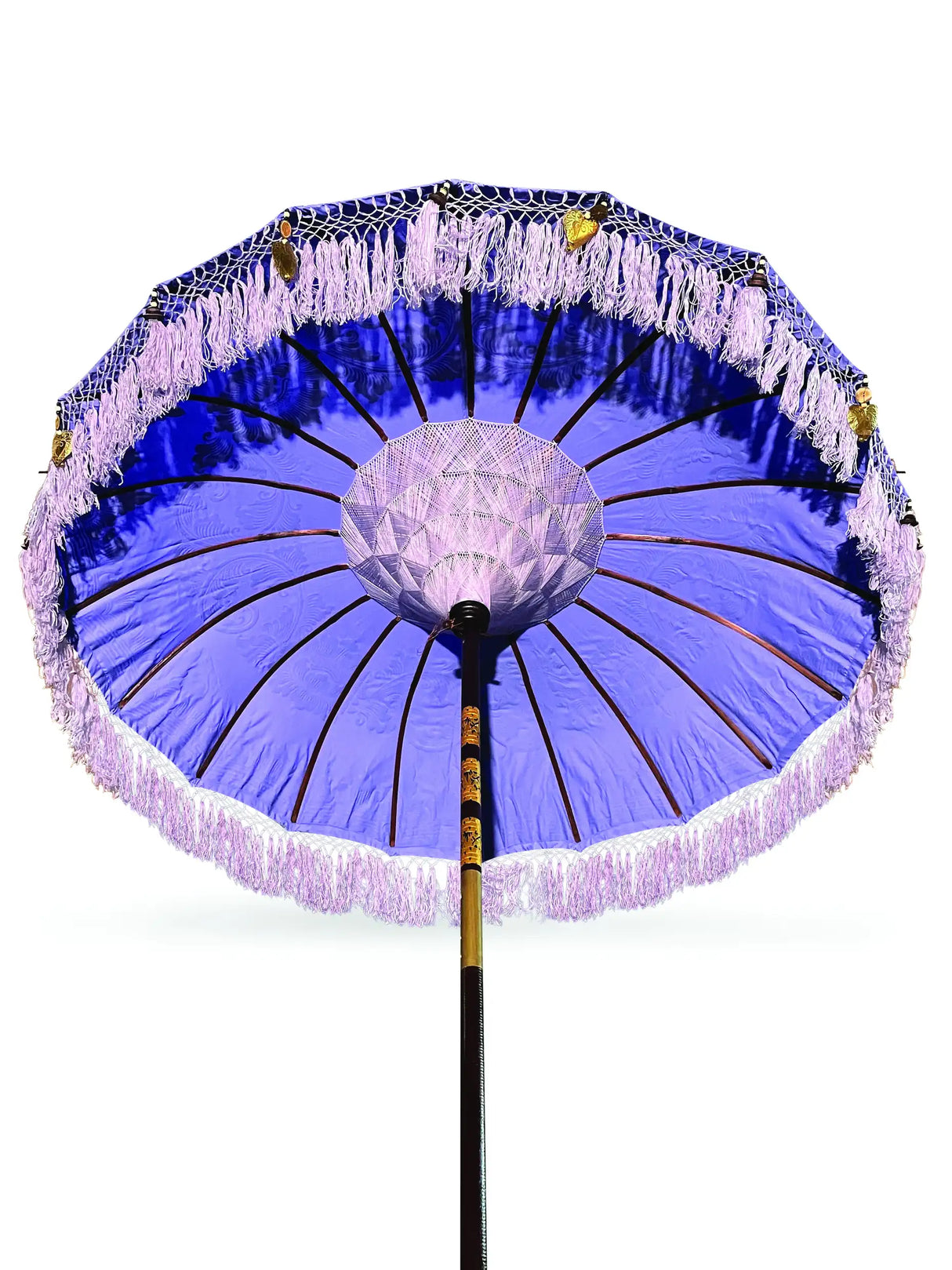 BALI SUN PARASOL LILAC AND GOLD 2M (WITH POLE JOINT)