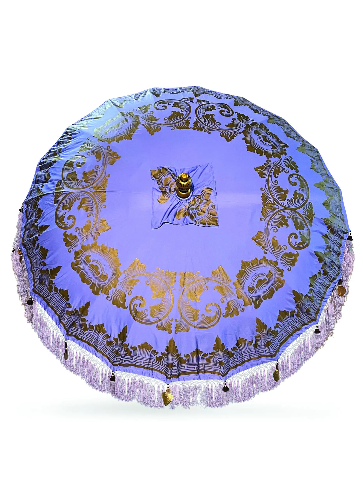 BALI SUN PARASOL LILAC AND GOLD 2M (WITH POLE JOINT)
