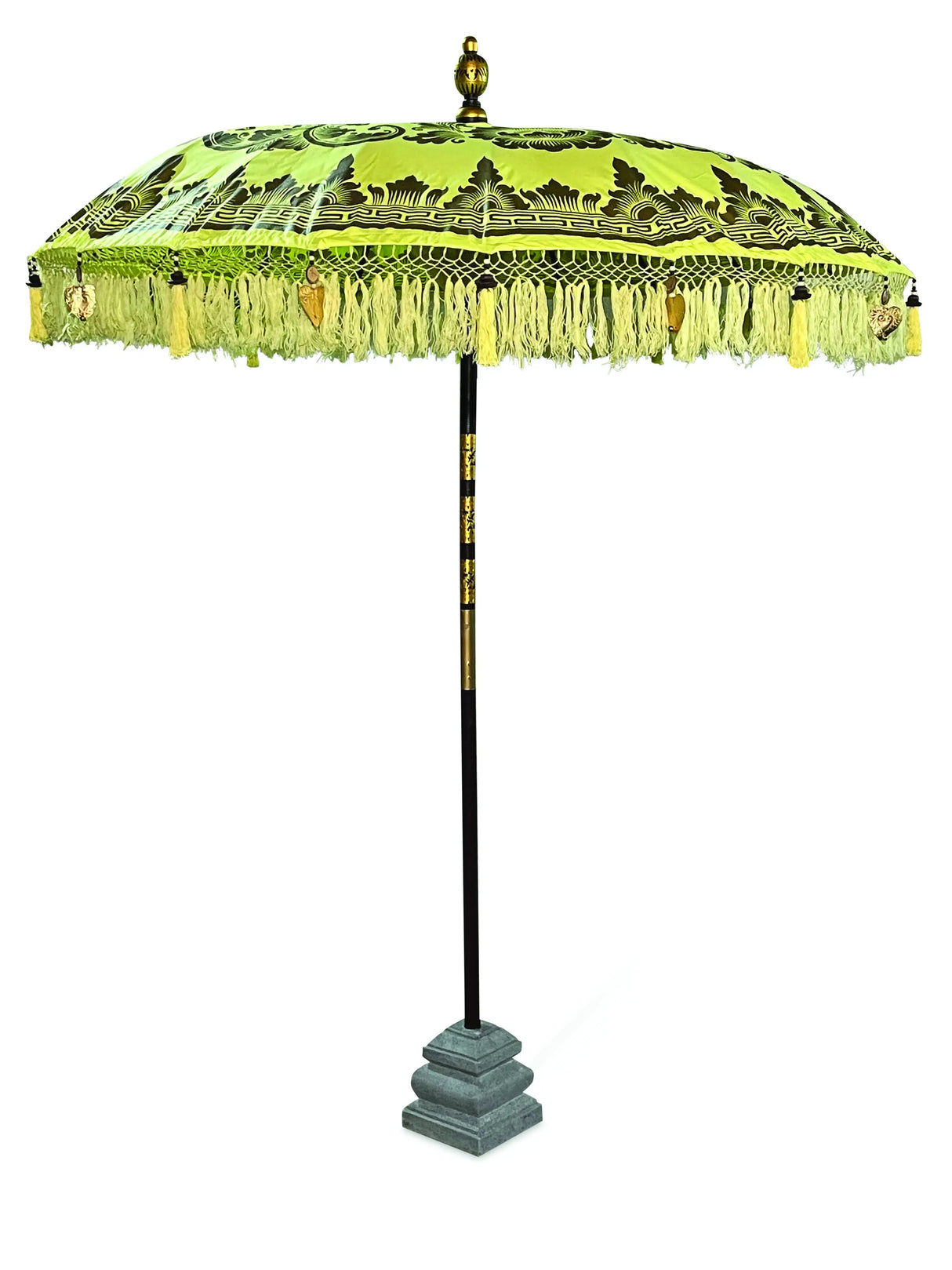 BALI SUN PARASOL YELLOW AND GOLD 2M (WITH POLE JOINT)