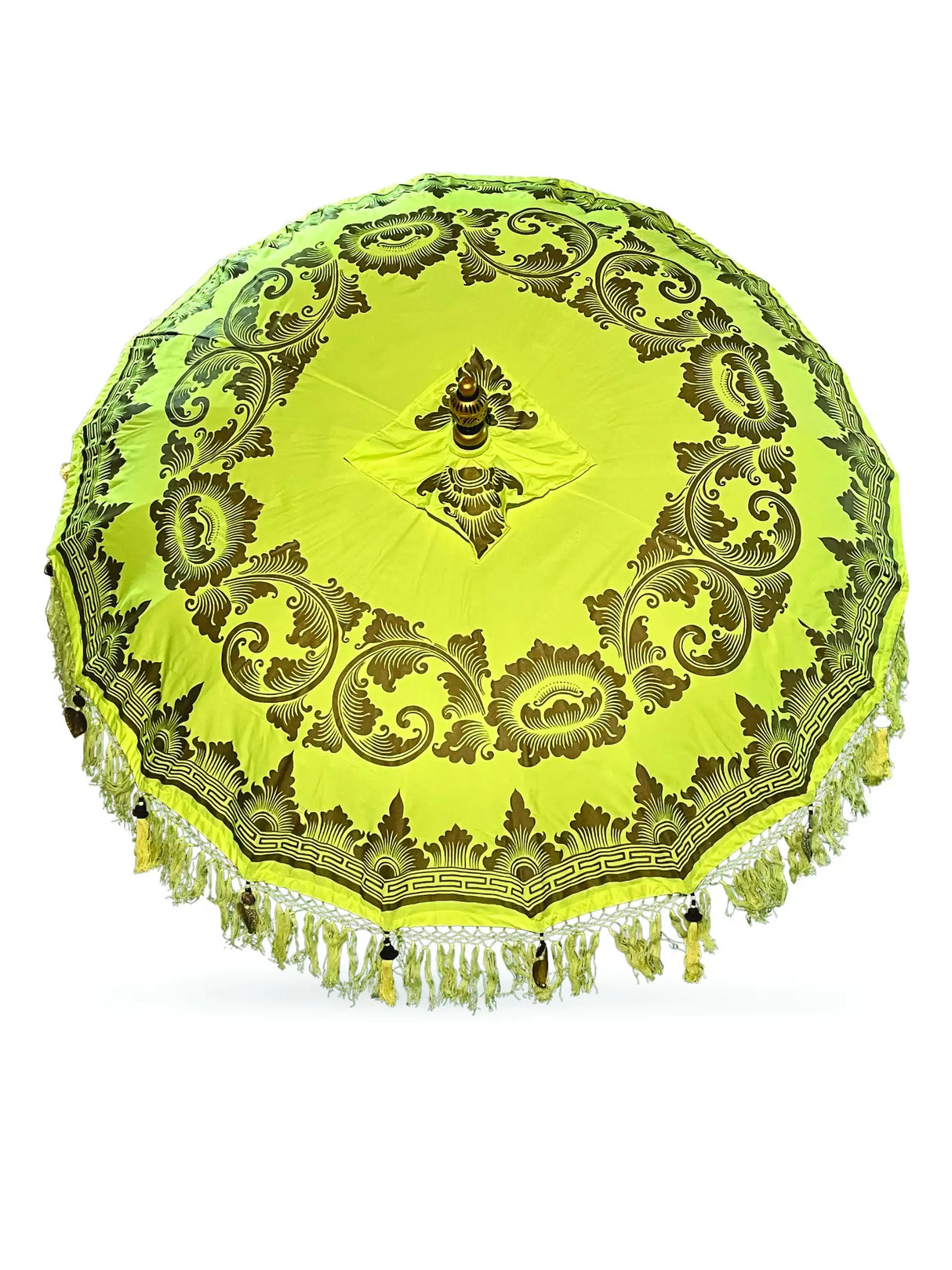 BALI SUN PARASOL YELLOW AND GOLD 2M (WITH POLE JOINT)