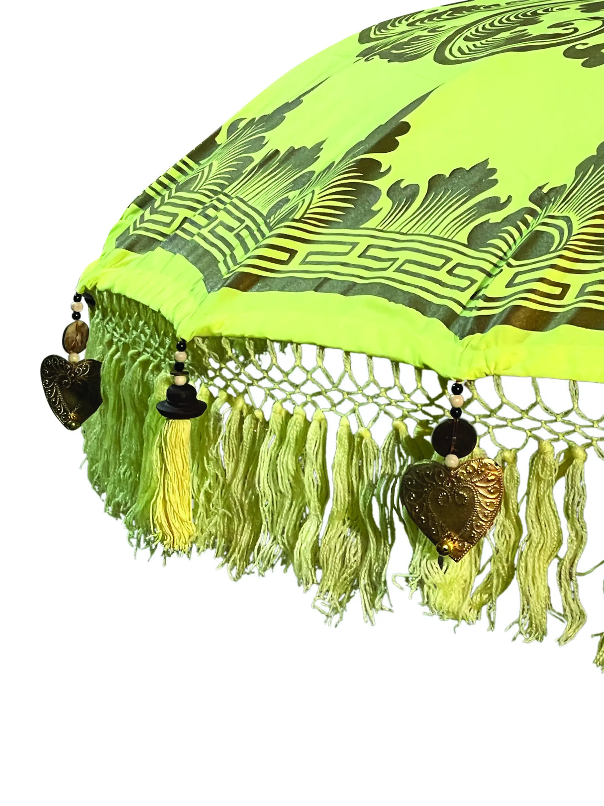 BALI SUN PARASOL YELLOW AND GOLD 2M (WITH POLE JOINT)