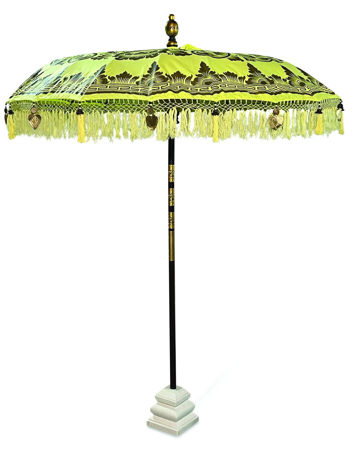 BALI SUN PARASOL YELLOW AND GOLD 2M (WITH POLE JOINT)