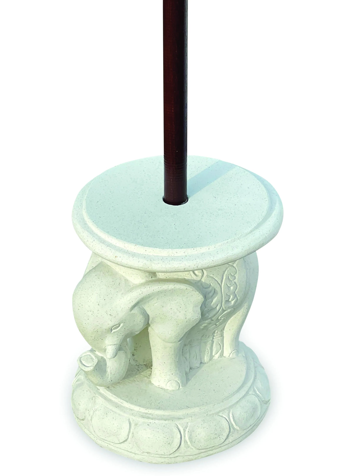 BALI ELEPHANT PARASOL BASE WITH DRINKS TABLE