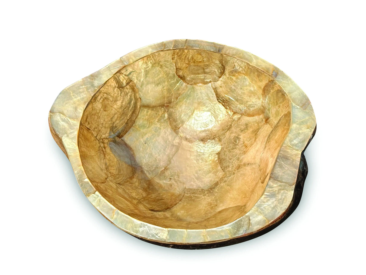 PEARL INLAY COCONUT SHELL BOWL GOLD