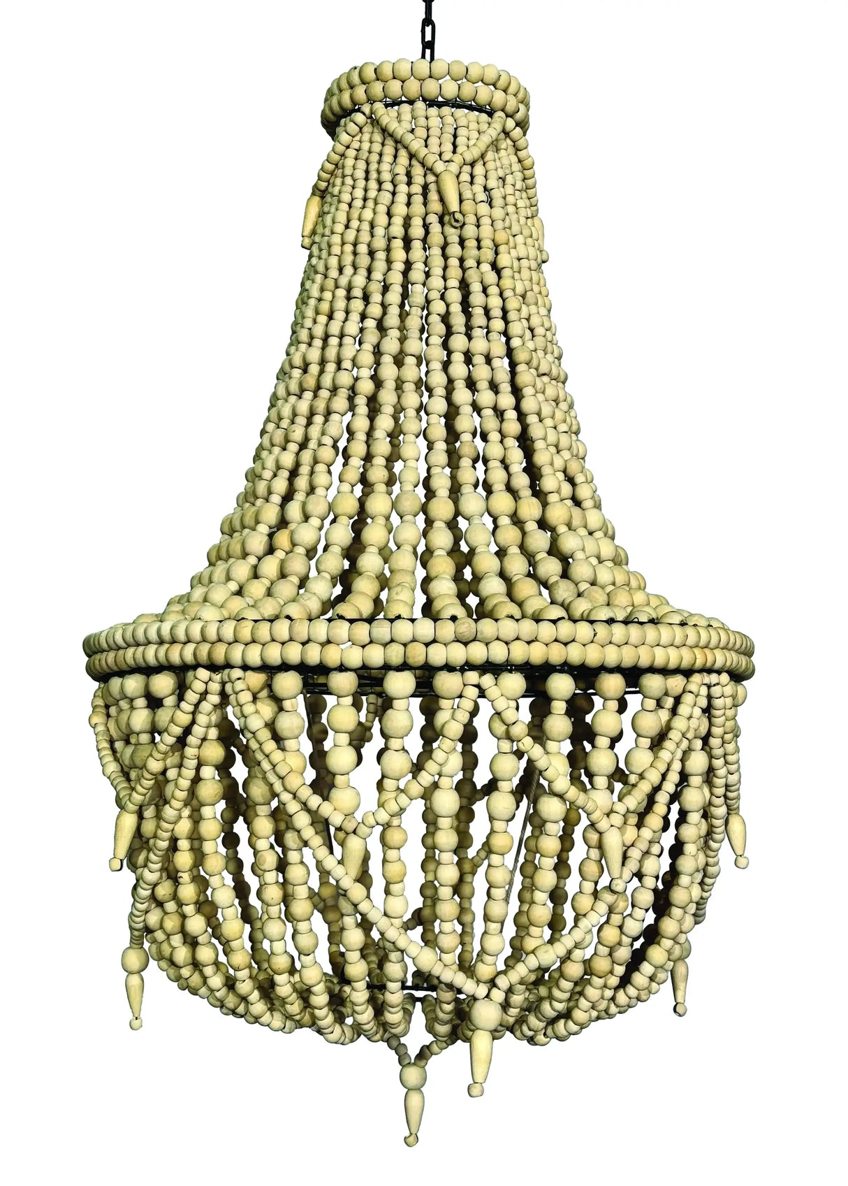 ARTISAN BEADED LAMPSHADE 50X50X65CM BALI SAND