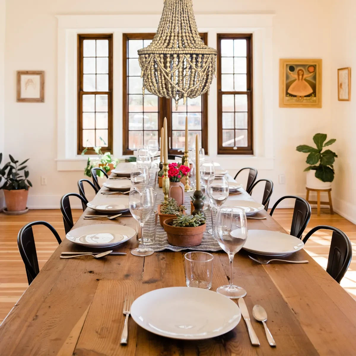 ARTISAN BEADED LAMPSHADE 50X50X65CM BALI SAND