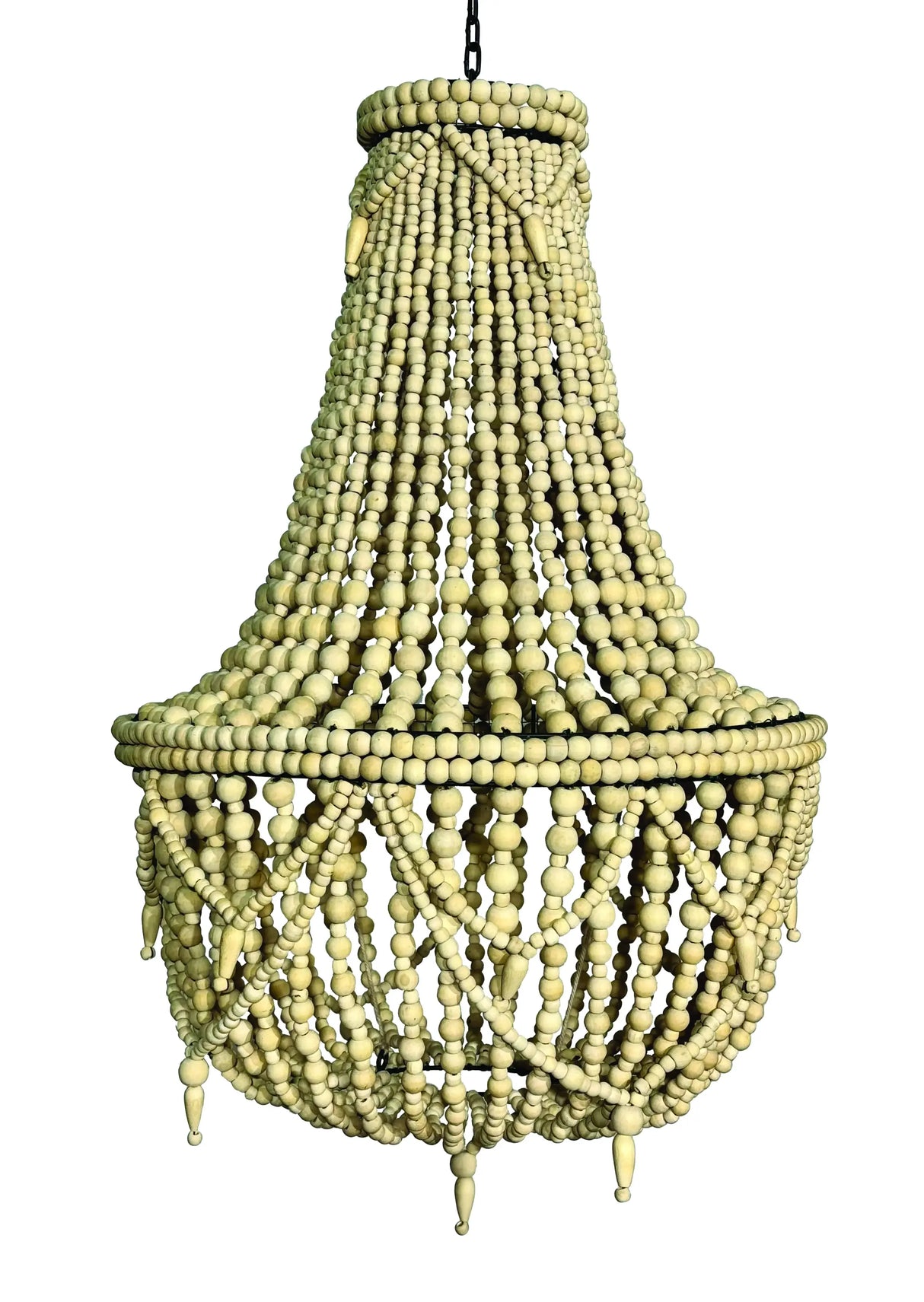 ARTISAN BEADED LAMPSHADE 50X50X65CM BALI SAND