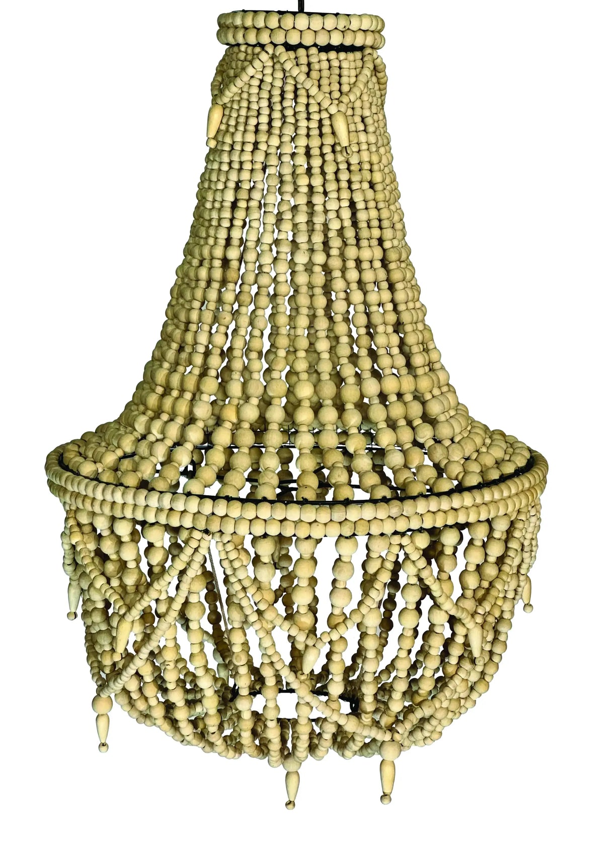 ARTISAN BEADED LAMPSHADE 50X50X65CM BALI SAND