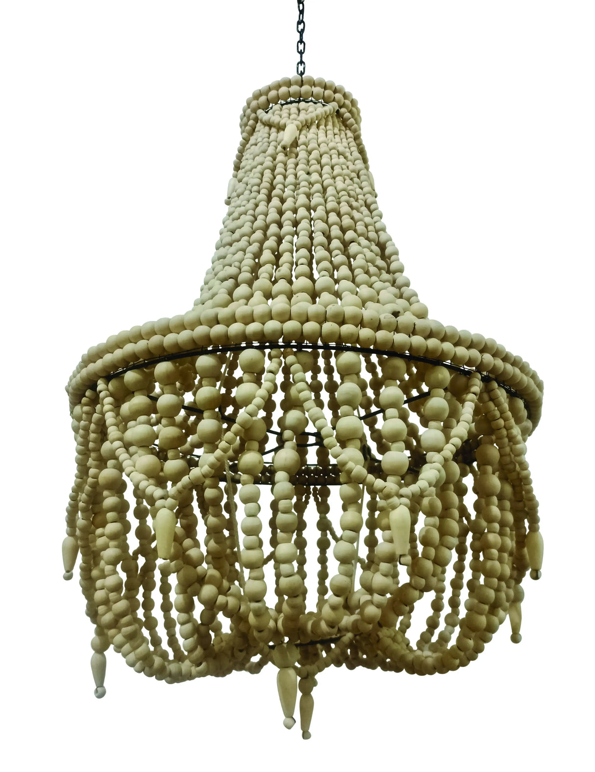 ARTISAN BEADED LAMPSHADE 50X50X65CM BALI SAND