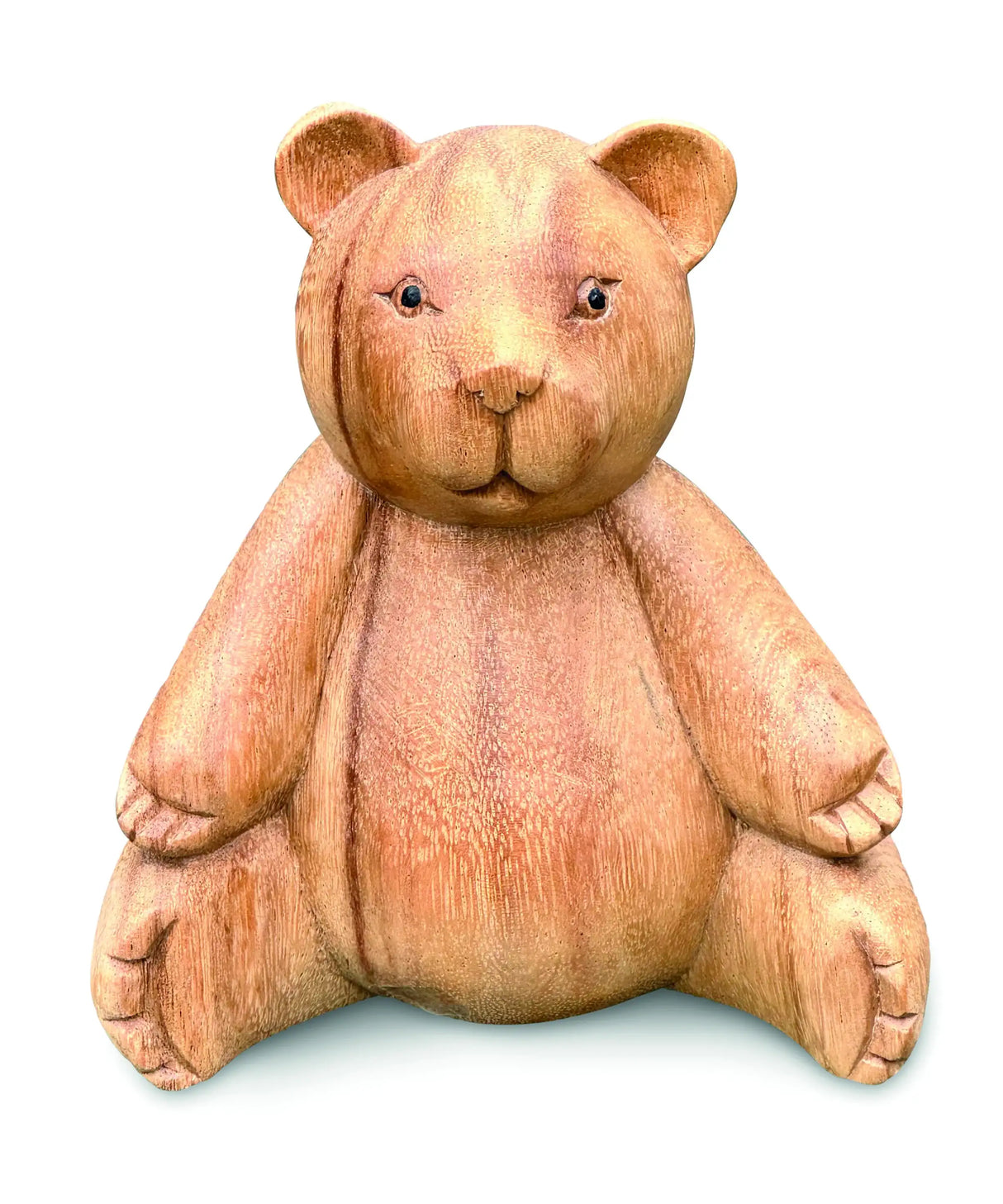 CARVED TEDDY BEAR OPEN ARMS 15CM