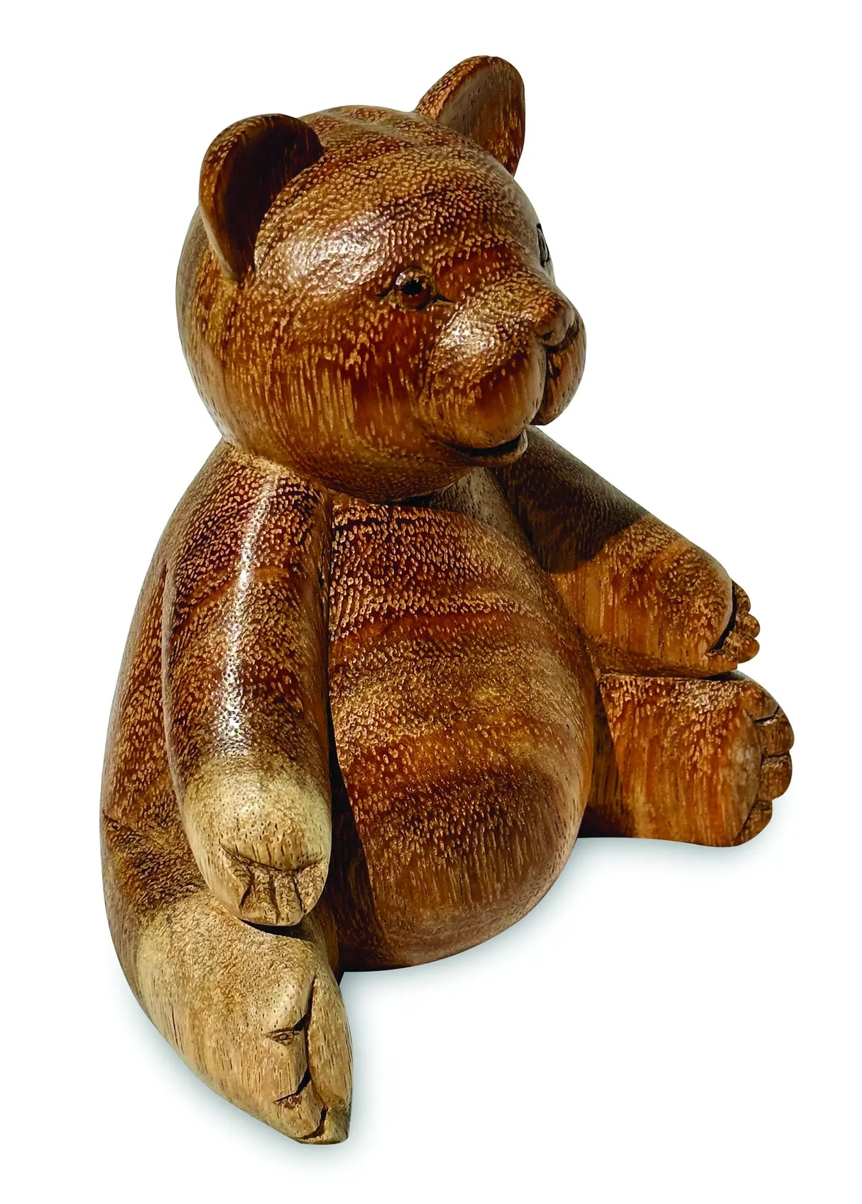 CARVED TEDDY BEAR OPEN ARMS 15CM