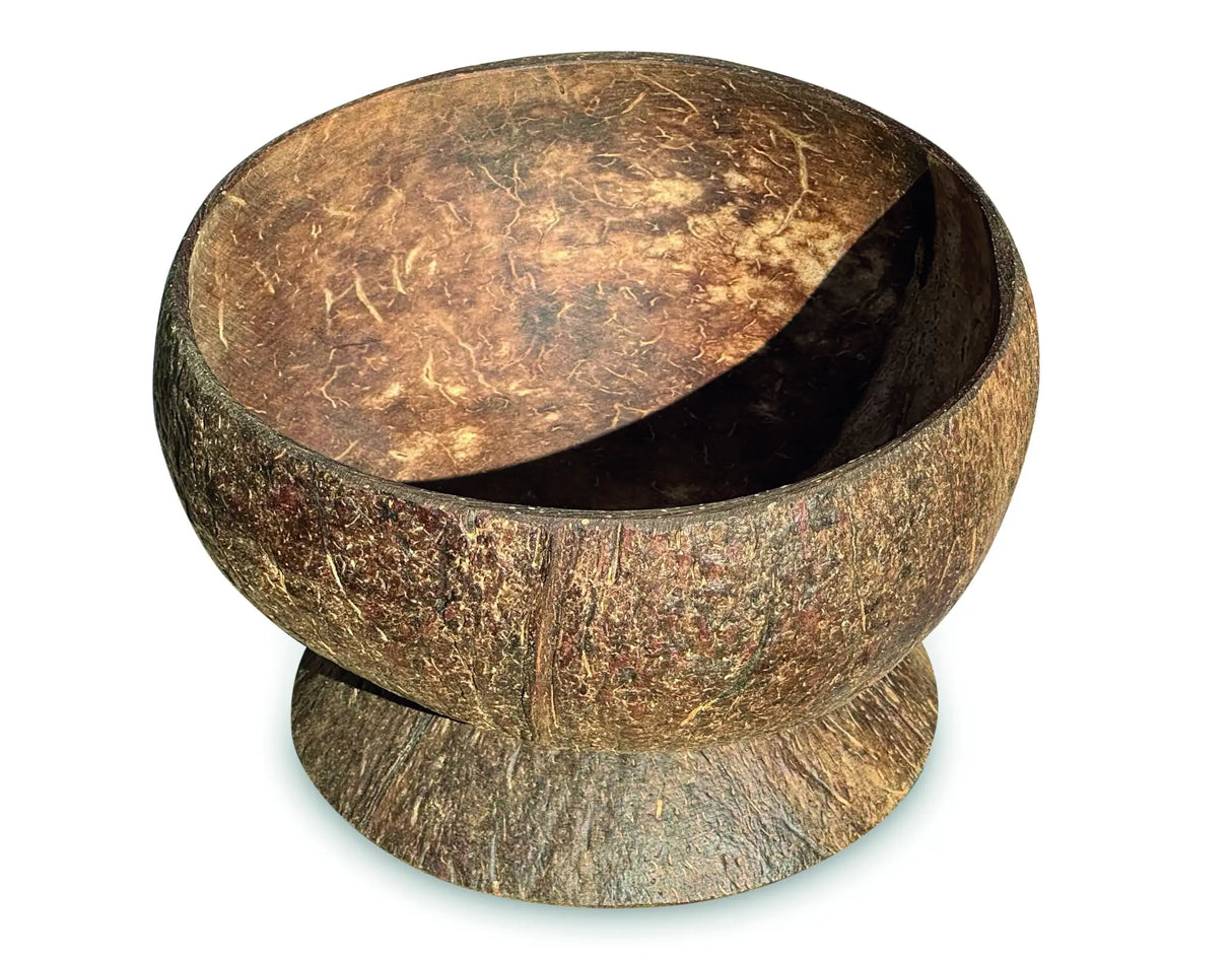 NATURAL COCONUT BOWL WITH COCONUT BASE