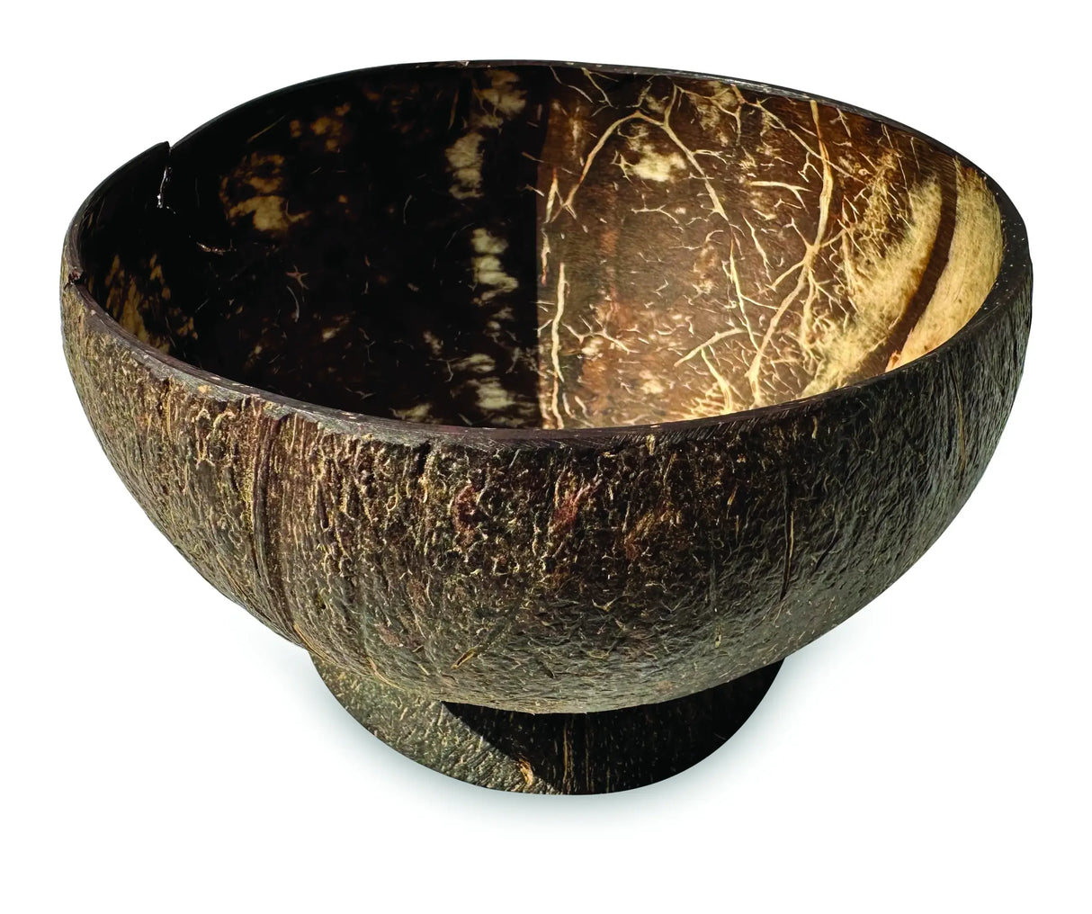 NATURAL COCONUT BOWL WITH COCONUT BASE