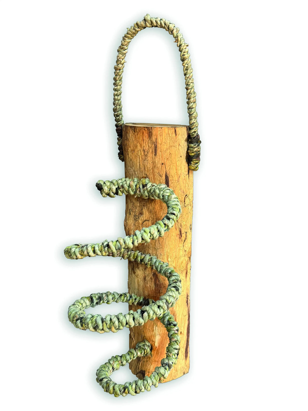 DRIFTWOOD & ROPE WINE HOLDER WALL HANGING