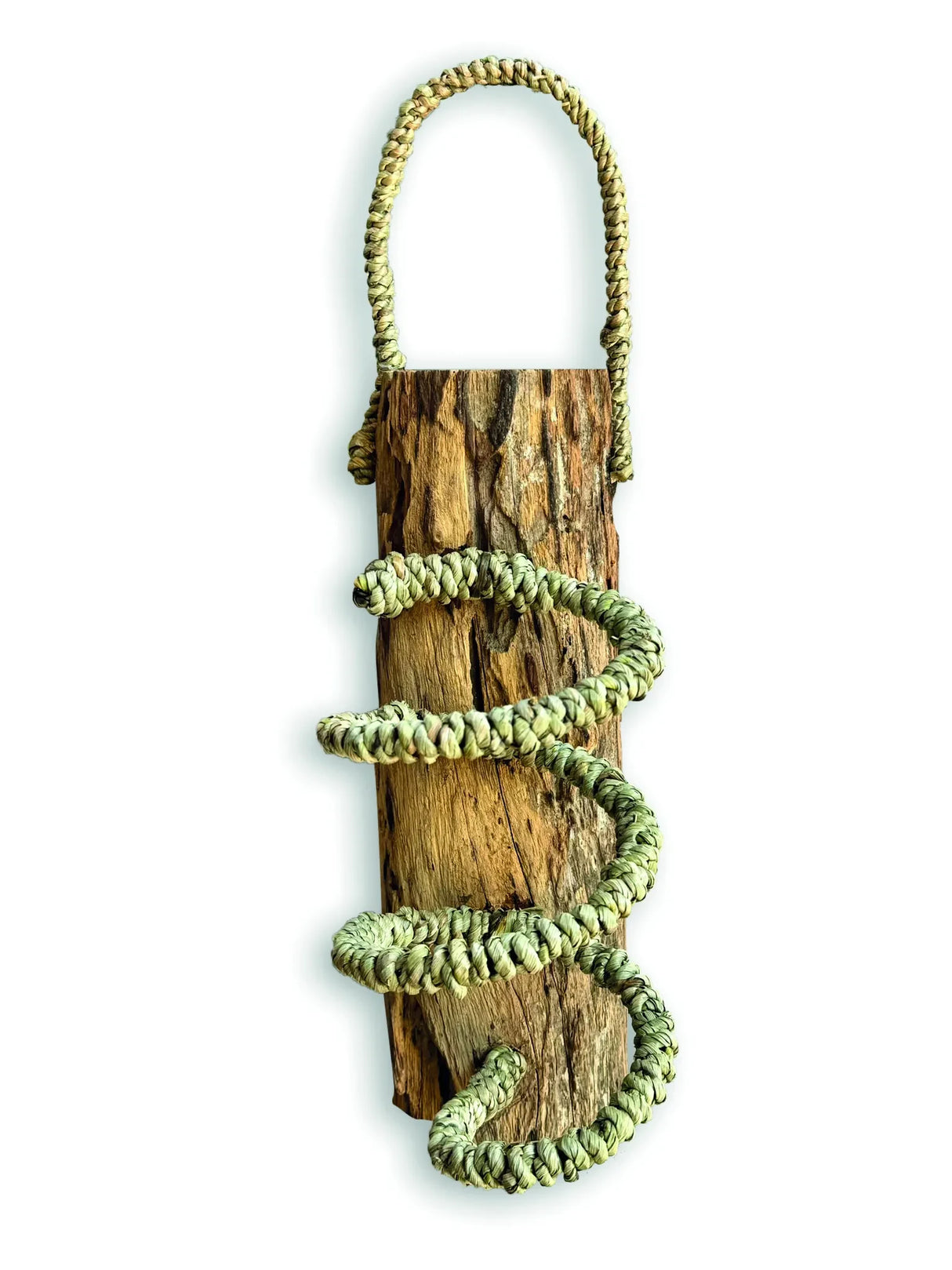 DRIFTWOOD & ROPE WINE HOLDER WALL HANGING