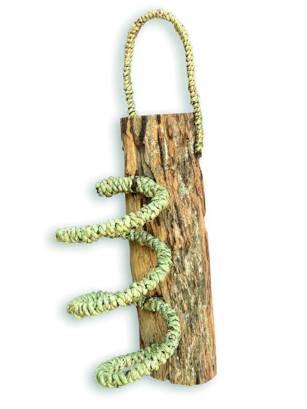 DRIFTWOOD & ROPE WINE HOLDER WALL HANGING