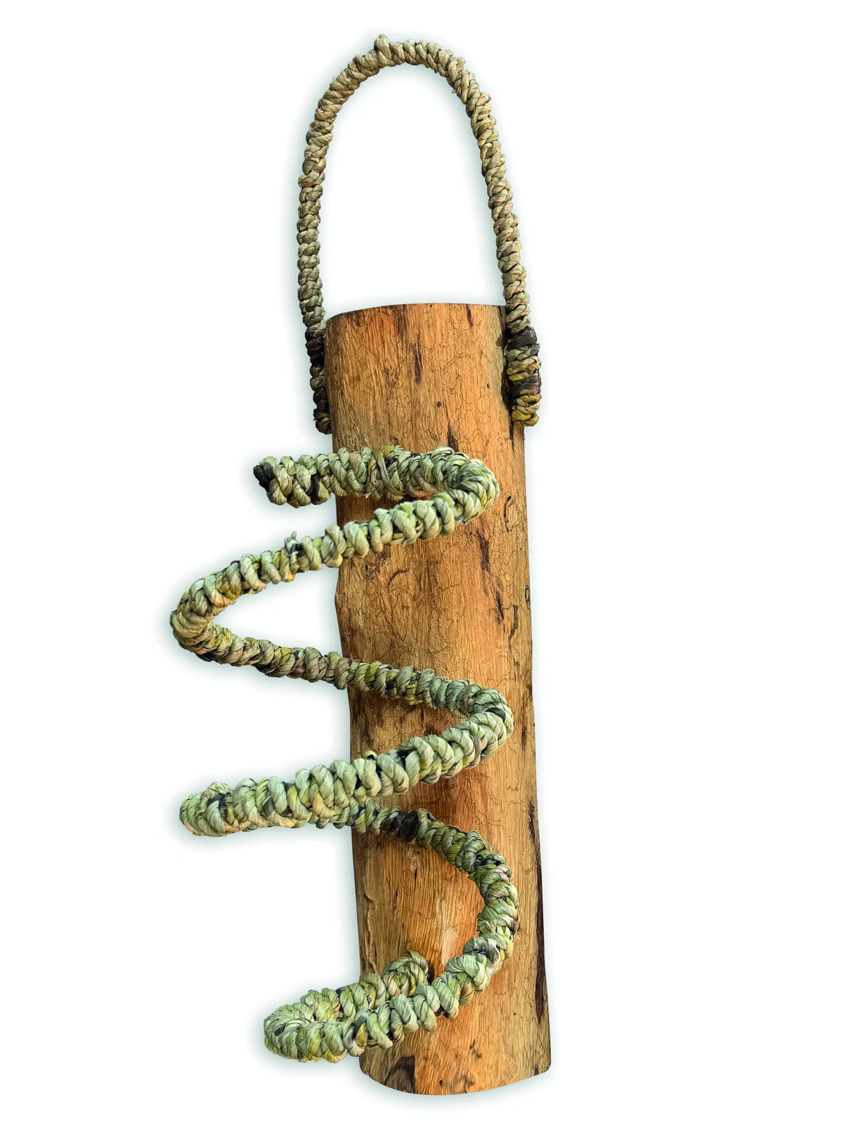 DRIFTWOOD & ROPE WINE HOLDER WALL HANGING