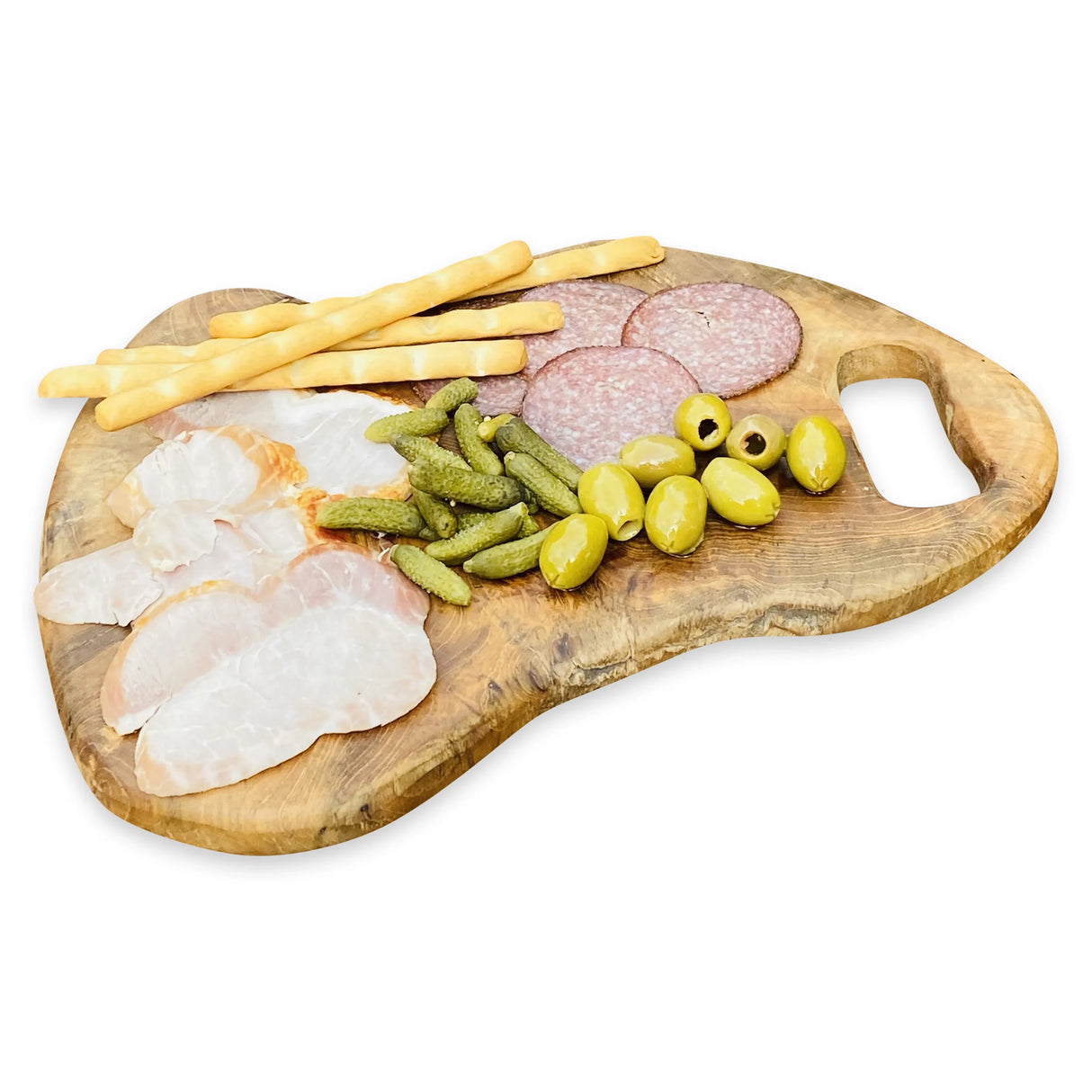 TEAK CHOPPING BOARD W/HANDLE 35X25