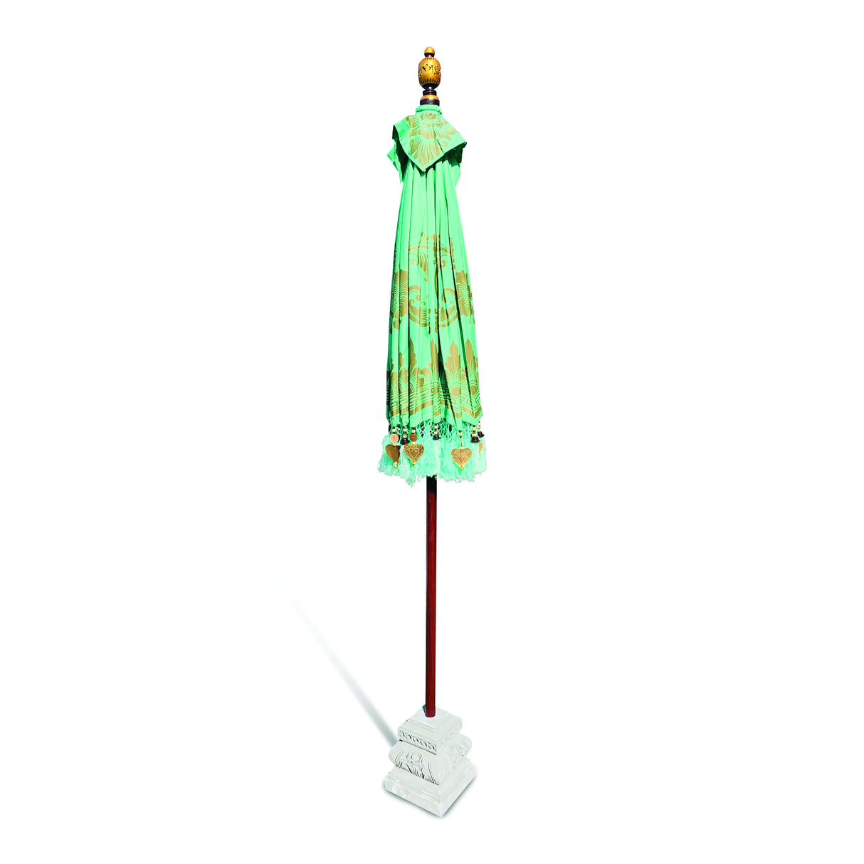 BALI SUN PARASOL MINT AND GOLD KNOCK DOWN
